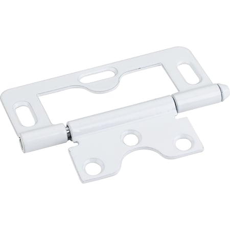 Hardware Resources White 3" Loose Pin Non-Mortise Hinge with 3 Slots 9806WH